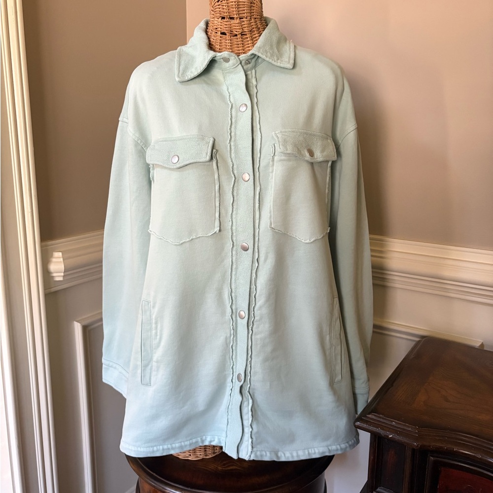 Avec Les Filles French Terry Shirt Jacket